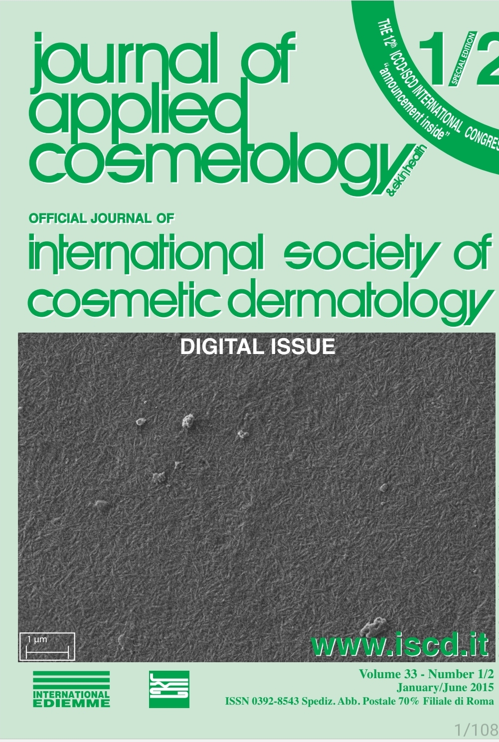					View Vol. 33 No. 1/2 (2015): Journal of Applied Cosmetology
				