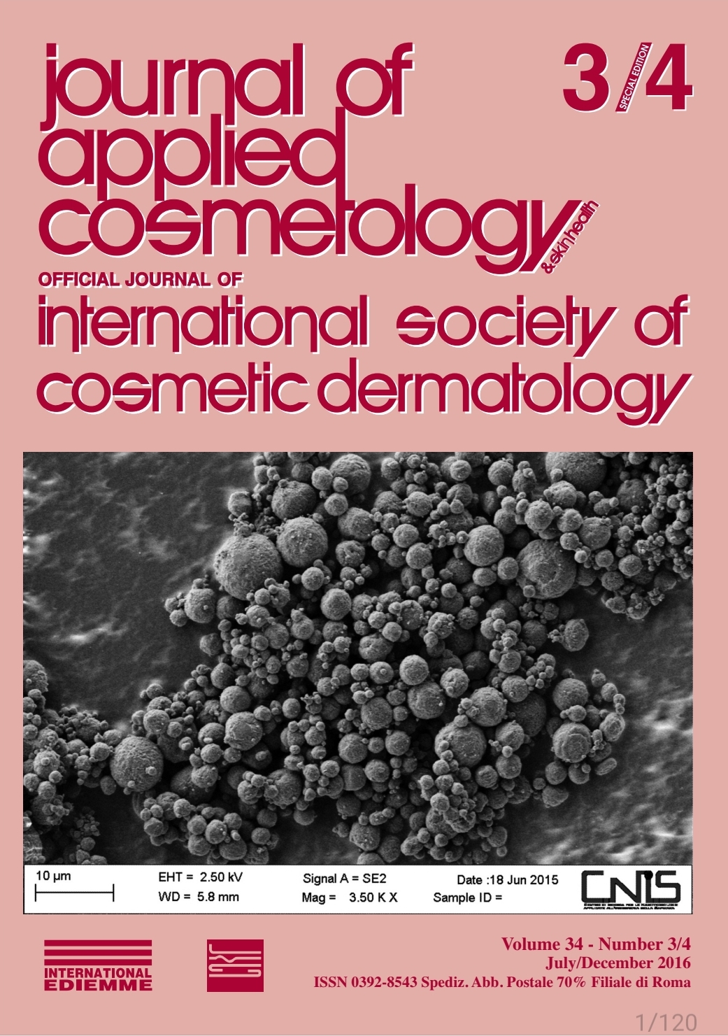 					View Vol. 34 No. 3/4 (2016): Journal of Applied Cosmetology
				