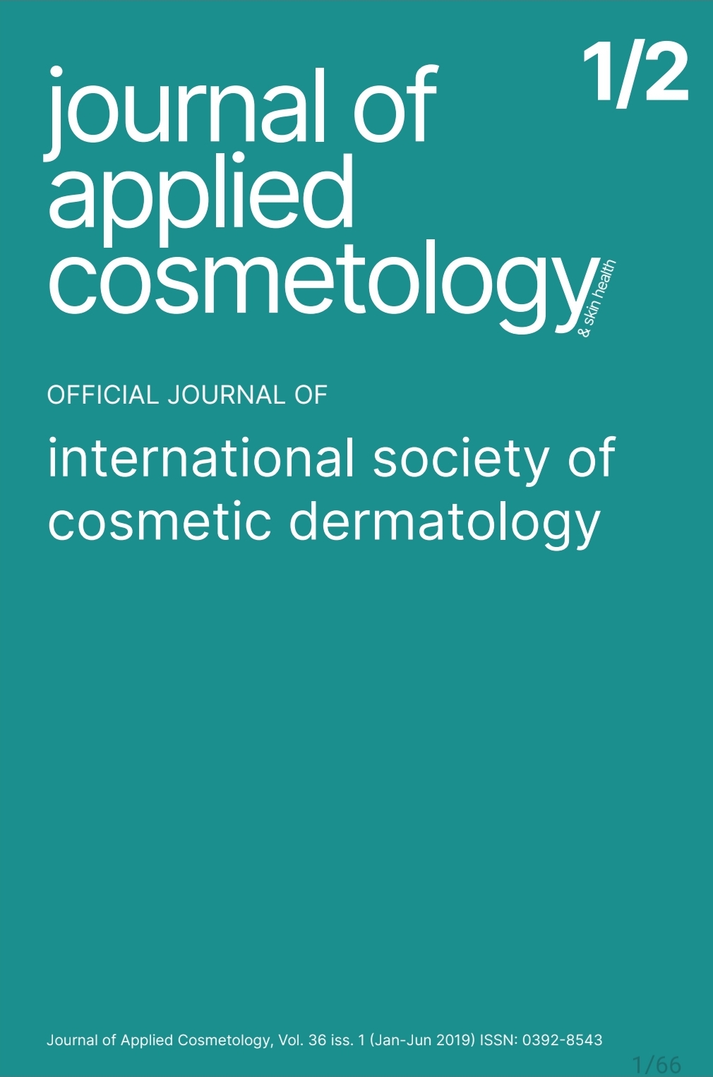 					View Vol. 37 No. 1 (2019): Journal of Applied Cosmetology
				